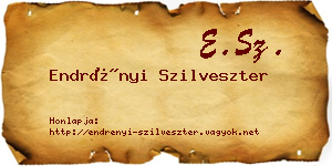 Endrényi Szilveszter névjegykártya